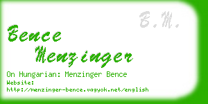 bence menzinger business card